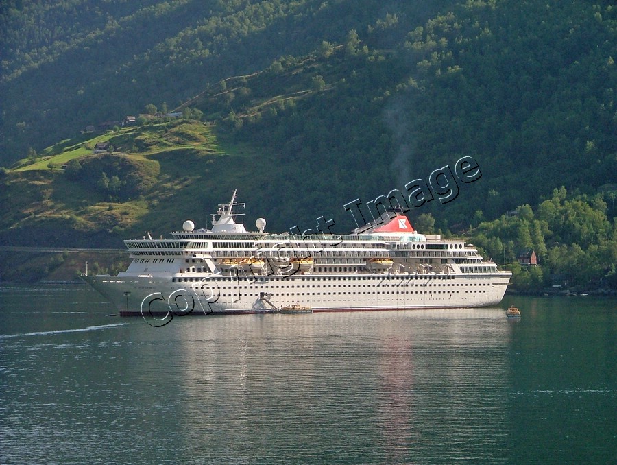 Anchored at Flaam, Norway - 6th August 2012